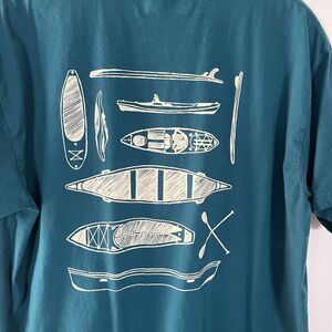 Kavu T-Shirt Mens Size XL Teal Kayak Paddle‎ SUP Canoe Outdoors Gorpcore Hiking